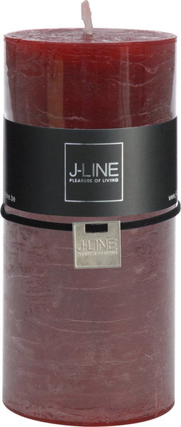 J-Line cilinderkaars - bordeaux - large - 52U - 6 stuks