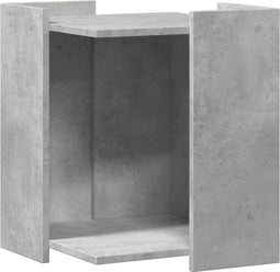 vidaXL - Kattenbakkast - 42x42x51 - cm - bewerkt - hout - betongrijs