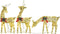 vidaXL - Rendierfamilie - Kerstmis - warmwit - 270x7x90 - cm - mesh - goudkleurig