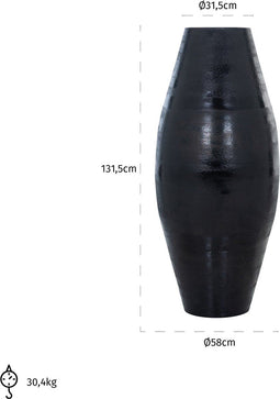 Richmond Vaas Zina zwart (Black)