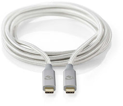 Nedis CCTB64020AL10 - USB type-C Kabel - 100 cm - Zilver