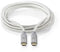 Nedis CCTB64020AL10 - USB type-C Kabel - 100 cm - Zilver