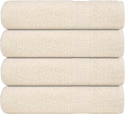 vidaXL - Douchehanddoeken - 4 - st - 70x140 - cm - 360 - g/m² - 100% - katoen - crème