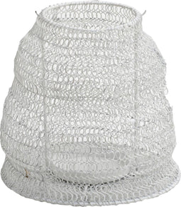 PTMD Ferro Rond Windlicht - H20 x Ø20 cm - Metaal - Wit