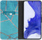 iMoshion Hoesje Geschikt voor Samsung Galaxy S23 Plus Hoesje Met Pasjeshouder - iMoshion Design Softcase Bookcase - Blauw / Blue Graphic