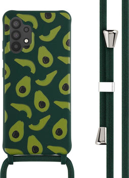 iMoshion Hoesje Geschikt voor Samsung Galaxy A32 (4G) Hoesje Met Koord - iMoshion Siliconen design hoesje met koord - Groen / Avocado Green
