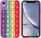 iMoshion Hoesje Geschikt voor iPhone Xr Hoesje Siliconen - iMoshion Pop It Fidget Toy - Pop It hoesje - Rainbow