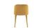 J-Line Charlotte stoel voor binnen - textiel/metaal - oker - 2 stuks - woonaccessoires