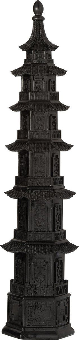 J-Line Oosterse Tempel Poly Zwart Medium