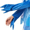 Dressforfun Geestige paradijsvogel XXL - Kostuum - Fluffy met snavel en bloemen - Blauw