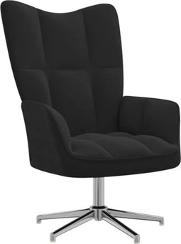 vidaXL Relaxstoel fluweel zwart