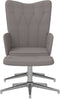 vidaXL Relaxstoel met voetenbank stof taupe