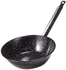 Esmaltada - Wokpan - Diepe Emaille - 22 cm Diameter - Zwart