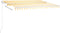 vidaXL - Luifel - vrijstaand - automatisch - 450x300 - cm - geel - en - wit