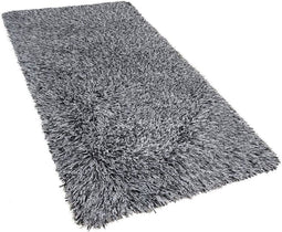 CIDE - Shaggy vloerkleed - Zwart/Wit - 80 x 150 cm - Polyester