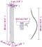 vidaXL - Waterzuil - vierkant - 80 - cm - roestvrij - staal