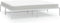 vidaXL - Bedframe - metaal - wit - 180x200 - cm