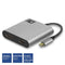 ACT AC7012 - USB-C naar HDMI Dual Monitor MST Hub - 4K @ 60Hz - Aluminium Grijs