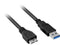 Sharkoon 2m - USB 3.0 A/Micro B - SuperSpeed 5 Gbit/s - Zwart
