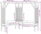 vidaXL - Hoekpergola - met - bank - geïmpregneerd - grenenhout