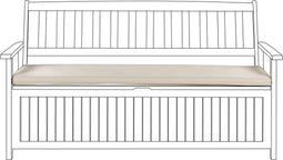 SOVANA - Tuinkussen - Taupe - 45 x 110 cm - Polyester