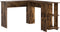 vidaXL - Hoekbureau - met - Opslag - in - Gerookt - Eiken - 140x113,5x75cm
