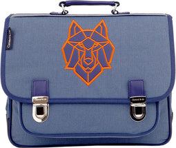 Caramel & Cie Boekentas/Schooltas Blue Wolf - Blauw