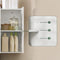 SoBuy FRG231-L-W - Wandkast 3 Deuren - Verstelbare Plank - Wit 90x30x60cm