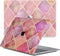 Lunso Geschikt voor MacBook Air 13 inch M1 (2020) cover hoes - case - Diamond Rose