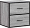 vidaXL - Nachtkastjes - 2st - wandgemonteerd - 40x31x39,5cm - grijs - sonoma - eiken