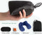 Opblaasbaar Nekkussen set 3 in 1 - U-Vorm - Fluweel - Inclusief slaapmasker en oordoppen - Blauw (1 set)