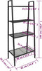 vidaXL - Ladder - boekenkast - 4 - schappen - metaal - antracietkleurig