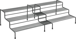 Metaltex - Uitschuifbaar Kruidenrek - Kruidenrek Staand - Kruiden Organizer - Zwart - Verstelbare Breedte 28-55 cm - Anti-Slip