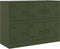 vidaXL - Dressoir - 99x39x73 - cm - staal - olijfgroen