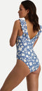 Beachlife Infinity - Overslag badpak - Ingebouwd topje met uitneembare padding - Blauw