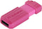 Verbatim PinStripe - USB-stick 128GB - Leessnelheid 12MB/s - Roze