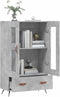vidaXL - Hoge - kast - 69,5x31x115 - cm - bewerkt - hout - betongrijs