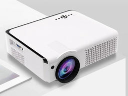 Belesy® Beamer Projector M24 Wit – 4K – 50 tot 180 inch – Full HD Projector 4K Support – LCD + LED – 4.800 Lumen – Beamers - 10.000:1 Contrast – Connect met Internet, Wifi - Cadeau - WK 2022 - Moederdag
