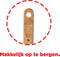 Nonna pizzaschep RVS Ø25,5 - Pizzaspatel rond - Houten handvat - Lengte: 43 cm