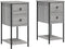 vidaXL - Nachtkastjes - 2 - st - 32x42x70 - cm - bewerkt - hout - grijs - sonoma - eiken