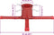 vidaXL - Kerstboomstandaard - 61x61x15,5 - cm - rood