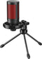 Savio wired gaming microphone with backlight tripod USB SONAR PRO Zwart, Rood Microfoon voor spelcomputers