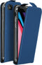 Accezz Flipcase - Geschikt voor iPhone SE (2022) / SE (2020) / 8 / 7 - Met pasjeshouder - Blauw