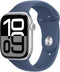 Apple Watch Series 10 - Smartwatch - 46mm GPS Aluminium Sportbandje M/L Zilver (Blauw)