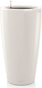 LECHUZA RONDO PREMIUM 40 - Plantenbak - met uitneembare binnenbak - met bewateringssysteem - ALL-IN-ONE set met LECHUZA-PON - wit hoogglans