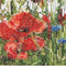 Thea Gouverneur - Borduurpakket met telpatroon - 546A - Voorgesorteerde DMC Garens - Klaprozen - Aida - 55 cm x 22 cm - DIY Kit