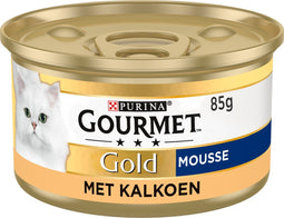 Gourmet Gold Mousse - Kattenvoer Natvoer - Kalkoen - 24 x 85 g