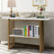 Coast Consoletafel - Bijzettafel - Marmerlook & Goudkleurig Frame - L 120 x B 29,5 x H 92,5 cm