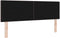 vidaXL - Hoofdbord - Knop - Ge - tuft - Donkerbruin - 140 - cm - Stof
