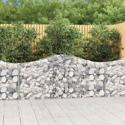 vidaXL - Schanskorven - 15 - st - gewelfd - 200x30x80/100 - cm - ijzer
